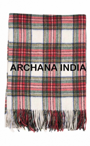 Manufacturers Exporters and Wholesale Suppliers of Tartan Woolen Blanket New Delhi Delhi